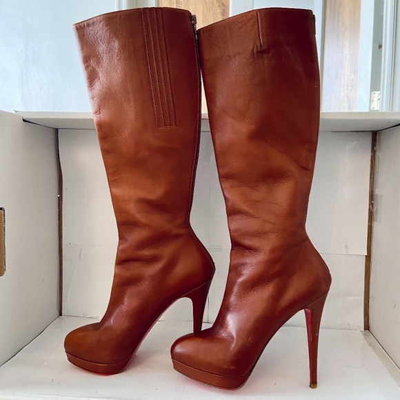 ❌SOLD❌ ALTI BOOT 140 Brown Leather Knee Boot - Picture 2 of 9